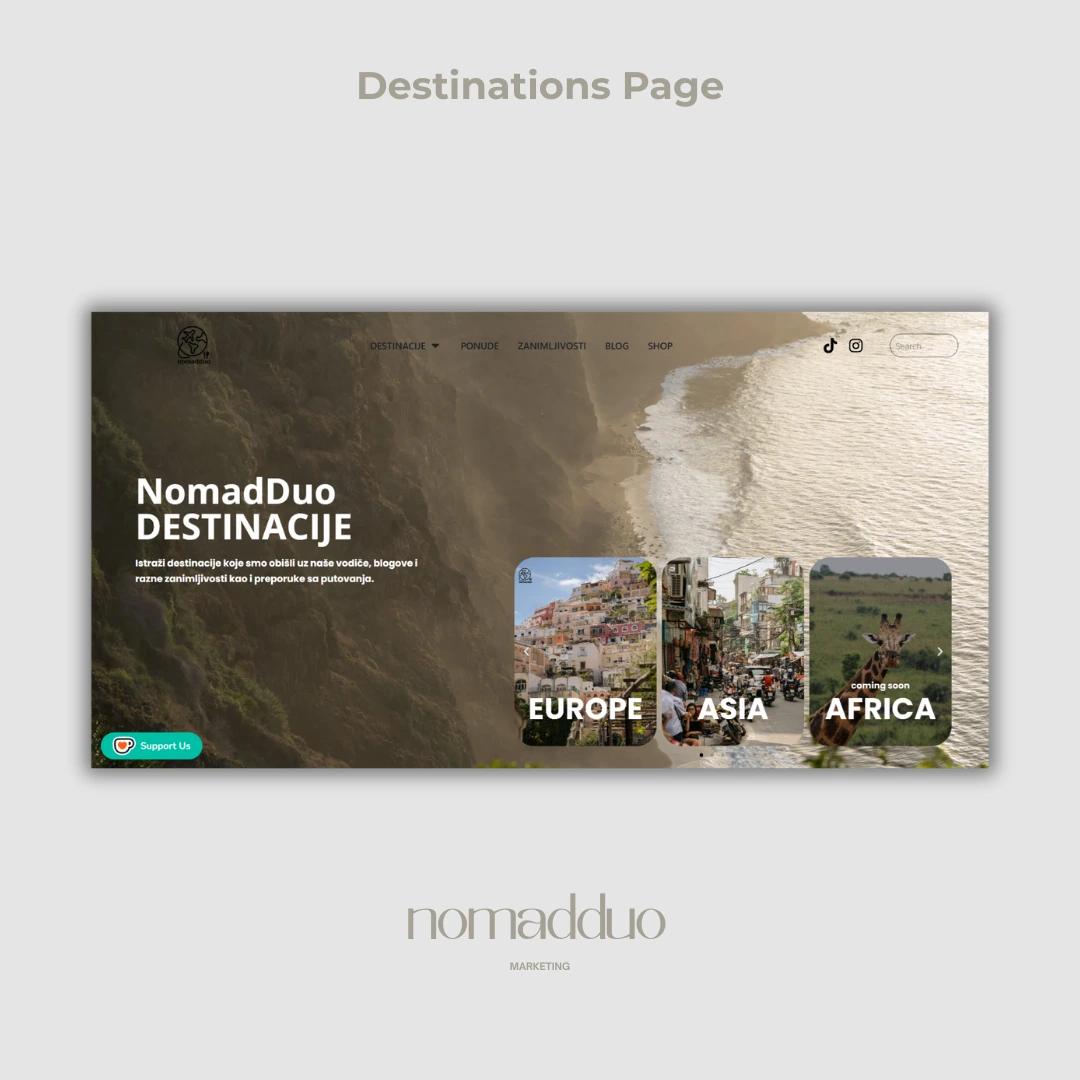 travel website